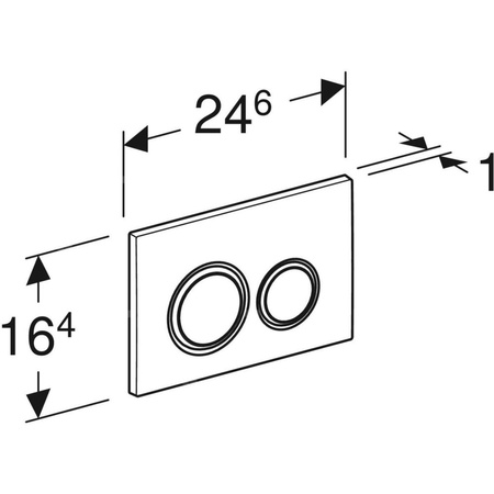 Przycisk uruchamiający Geberit Sigma21, przedni, uniwersalny, pierścienie: czerwone złoto
