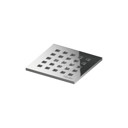 Ruszt ozdobny quadratum 100 x 100 mm do odpływu prysznicowego ze stali nierdzewnej TECE drainpoint S