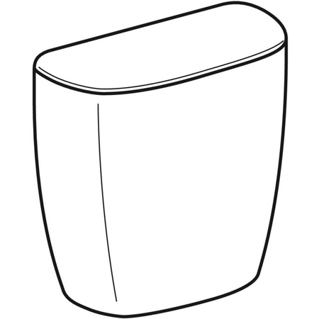 REKORD Spłuczka owalna, z zasilaniem bocznym, z armaturą, Rimfree