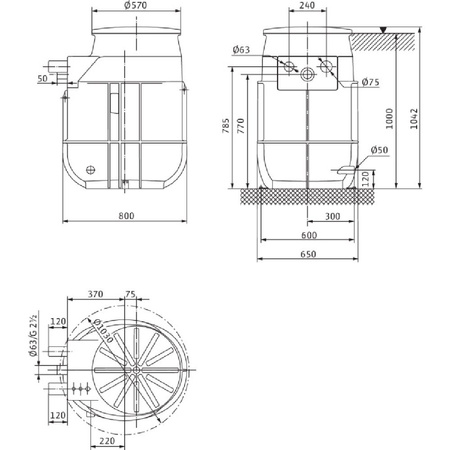 Pompa do ścieków WILO DrainLift WS 50E Basic/UNI V05/M06-523 50 Hz / 4.2 m³/h / 0.82 W