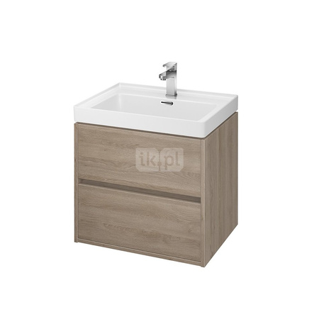 SET B114 CREA 60 DĄB ZMONT ( SZAFKA + UMYWALKA) WIRT.