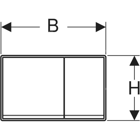 Przycisk uruchamiający Geberit Omega60, przedni/górny, czarny