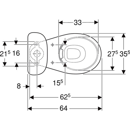 REKORD Zestaw: miska ustępowa kompaktowa ze spłuczką owalną z zasilaniem bocznym, odpływ poziomy, Rimfree (K93020000+K94009000)