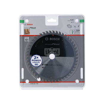 Ostrze do piły tarczowej bezprzewodowej Standard for Wood 190 x 1,6 / 1,1 x 20 T48