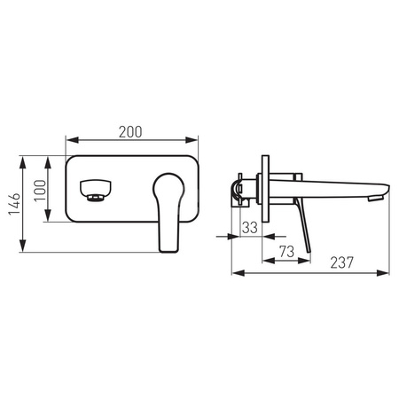 Bateria umywalkowa FERRO STRATOS, czarny