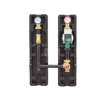 Grupa mieszająco – pompowa  D-SMT 250 – DN 32/25 (1 1/4”) z izolacją, bez pompy, z przyłączem pod pompę gwintowaną DN25(180mm)