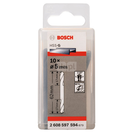Wiertła dwustronne 5,0x62 10 szt.