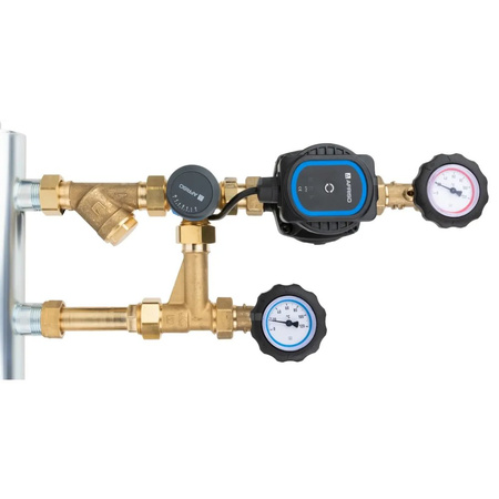 Grupa pompowa AFRISO BPS 961 AP GZ x GW 1'' x 3/4'', z zaworem mieszającym, z zaworem termostatycznym, z pompą obiegową