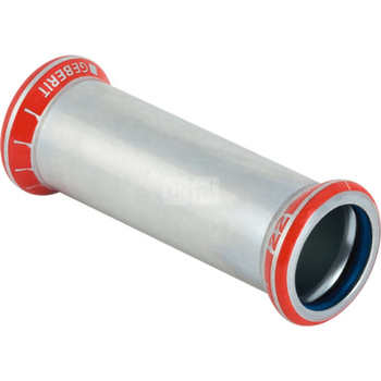 Mufa GEBERIT Mapress C-Stahl FKM przesuwna, stal (Ocynk galwaniczny/elektrolityczny) (ocynk), 22 mm, DN 20 x 22 mm x DN 20 (MZ), (głębokość: 17 mm) z uszczelką