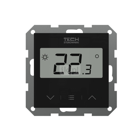 BEZPRZEWODOWY Regulator pokojowy DWUSTANOWY DO SYSTEMÓW RAMKOWYCH czarny, model F-2z v2