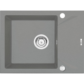 Deante Evora Zlewozmywak 1-komorowy z krótkim ociekaczem - szary metalik