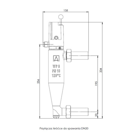 Elektromechaniczny czujnik niskiego poziomu wody WMS-WP6, z blokadą