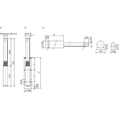 Pompa głębinowa WILO Sub TWU 3.02-06-HS-ECP-B częstotliwość 50/60 Hz, moc 0.9 kW 10.4 A, prędkość obrotowa 8400 obr/min