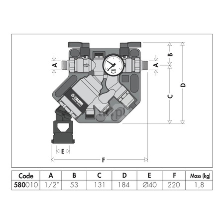 Automatyczny zestaw do napełniania instalacji zgodny z EN 1717 z zaworem antyskażeniowym typu BA 1/2"