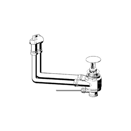 Komplet odpływowo-przelewowy zintegrowana funkcja przelewu przeznaczenie: umywalka bez przelewu, tworzywo sztuczne, nr wzoru 5420.1 G: 1¼ fi: 60