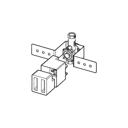 TECEbox - zestaw montażowy do pisuaru z korpusem zaworu podtynkowego U1, uruchamianym mechanicznie za pomocą przycisku lub uruchamianym elektronicznie