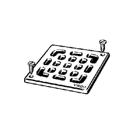 Advantix-ruszt stal nierdzewna 1.4404, wymiar systemowy 100, masywne wykonanie, nr wzoru 4933.1 L: 94 B: 94 H: 5
