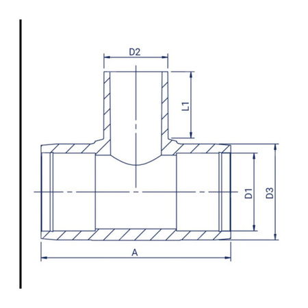 Trójnik el. dwustrefowy PE100RC d 315/250 FOX