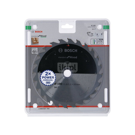 Ostrze do piły tarczowej bezprzewodowej Standard for Wood 190 x 1,6 / 1,1 x 30 T16