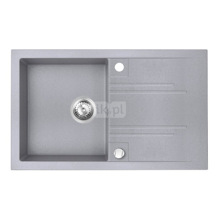 MEZZO II zlewozmywak granitowy 1-komorowy 48/78, szary