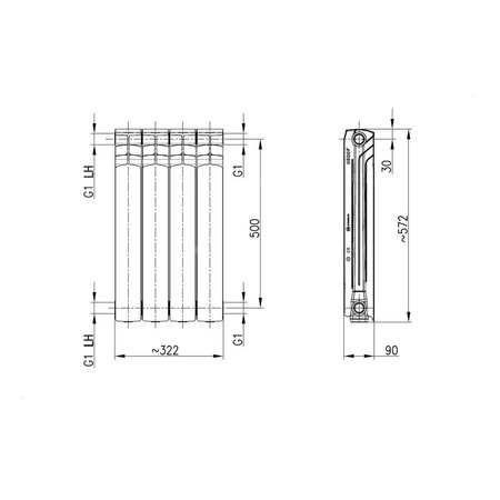 Zestaw grzejnikowy G500F/4