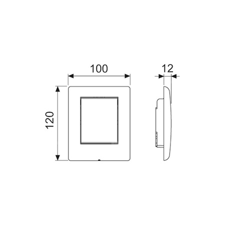 Przycisk spłukujący do stelaża do pisuaru (Mechaniczny) TECE planus, kolor chrom połysk