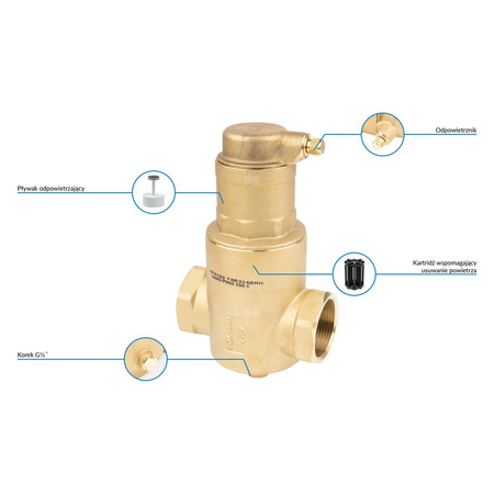 Separator mikropęcherzy AFRISO FAR 314, do C.O., do klimatyzacji, 10 bar / 110'C, 1 1/2'' (GW)Instalacje i źródła ciepła