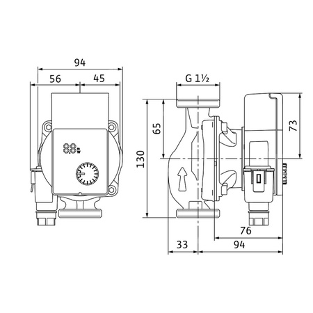 Pompa obiegowa WILO Yonos PICO 1.0 25/1-4-130 1x230 V 50/60 Hz, PN 10/10bar