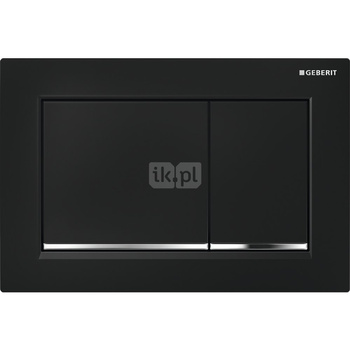 Przycisk uruchamiający Geberit Omega30, przedni/górny, czarny-chrom bł.-czarny