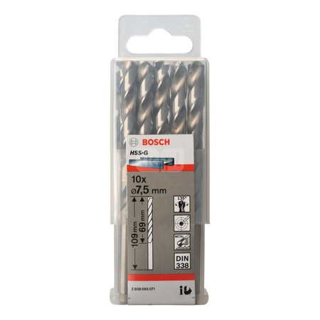 WIERTŁO STAND. HSS-G 135 '7,5/69MM