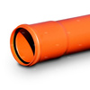 Rura kanalizacyjna zewnętrzna pvc-u MAGNAPLAST KGEL 250 x 3000 x 7.3 z kielichem wydłużonym lita pomarańczowa, klasa C - SN 8
