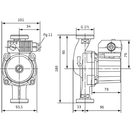 Pompa obiegowa WILO STAR-Z 25/6, 1900 obr/min 1x230 V 50 Hz, PN 10/10bar