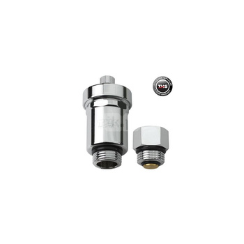 Odpowietrznik automatyczny z zaworem stopowym prosty 1/2"