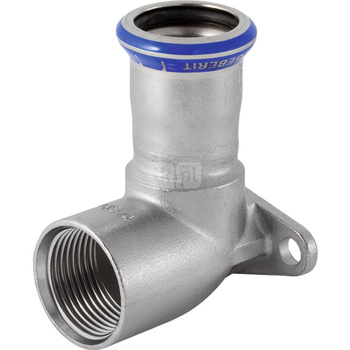 Kolano 90' GEBERIT Mapress Edelstahl, stal nierdzewna, 1/2'' x 12 mm (GW x mufa zaprasowywana)