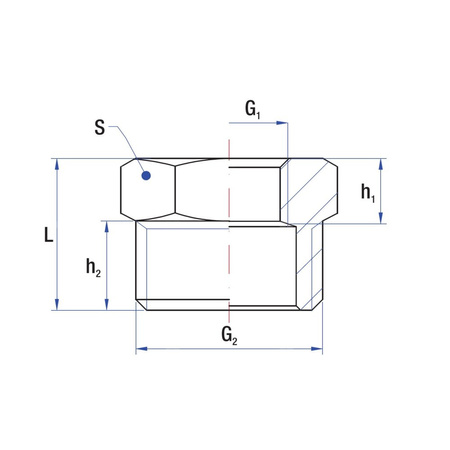Złącze redukcja RUMET mosiądz 2'' x 1 1/2'' (GZ x GW), 32 mm