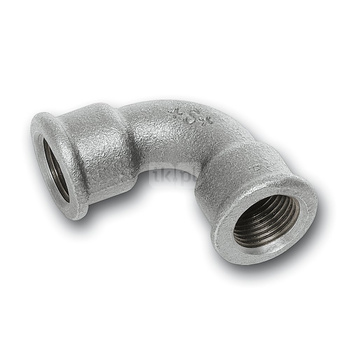 Łuk 90' SANHA 2#, żeliwo (Cynk/nikiel) (ocynk), 3/4'' (GW)