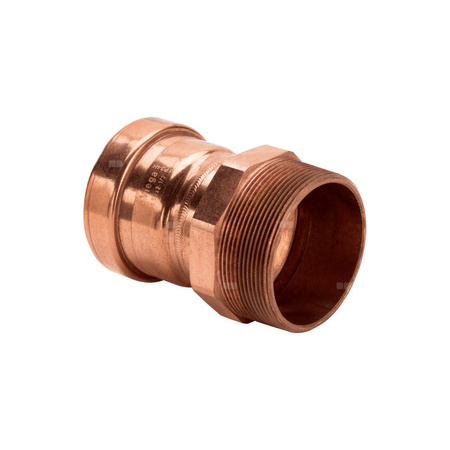 Złącze przejściowe Profipress VIEGA 2411XL Jednoczęściowy, Cu (Stan surowy) / Cu, 64 mm, 2 1/2'' (mz x gz), 113 mm