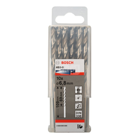 WIERTŁO STAND. HSS-G 135 '6,8/69MM