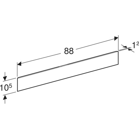 Osłona dekoracyjna, przednia, do umywalki Geberit Bambini, do 2 baterii umywalkowych, czerwona