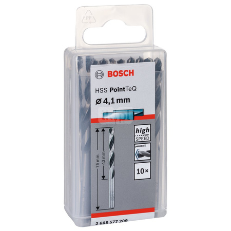 WIERT. HSS POINTTEQ 4.1MM 10PC