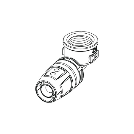 Mufa 90' TECE logo Dwuczęściowy, mosiądz, 16 mm x 1/2'' (pz x GW)