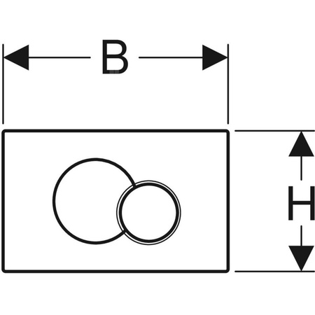 ECLIPSE 2 przycisk spłukujący, chrom