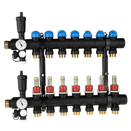 Rozdzielacz do ogrzewania podłogowego AFRISO ProCalida EF1 7-obieg. poliamid GZ 1'' x Euroconus 3/4''