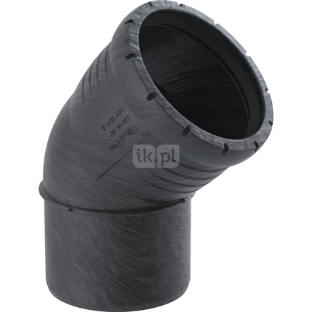 Kolano 45' GEBERIT Silent-Pro, PP mx, 110 mm (mufa wciskowa x końcówka wciskowa)