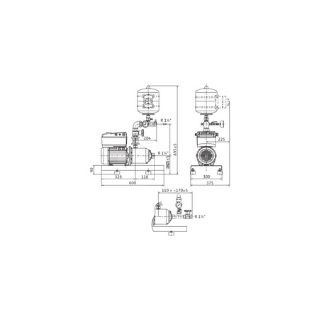 Hydrofor WILO Comfort-Vario COR-1 MHIE 403-2G-GE stal nierdzewna, częstotliwość 50/60 Hz, prędkość 3500 obr/min, max. 16 bar