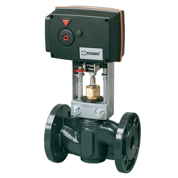 Zawór regulacyjny dwudrożny ESBE VLA325 PN16 FLANGE DN25-10, DN 25 (kołnierz x kołnierz), zabezpieczenie: Powlekanie, PN 16, Kvs: 10 m3/h