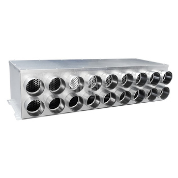 Rozdzielacz TopFlex Metal przelotowy dwurzędowy z izolacją wewnętrzną DN200/przyłącza 18 x DN75