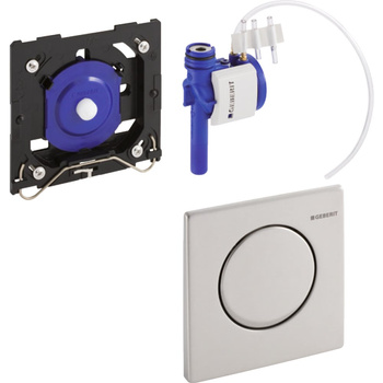 Pneumatyczny zawór spłukujący Geberit do pisuaru, ręczny, Mambo, stal nierdz.