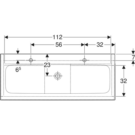 Zestaw: umywalka meblowa iCon slim, z szafką pod umywalkę, dwoma szufladami i zestawem odpływowo-przelewowym do umywalki: 120cm, biały / lakierowany matowy, biały / matowy
