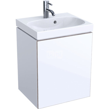 Dolna szafka pod umywalkę Acanto, B45, z 1 drzwiami, syfon oszczędzający przestrzeń, biała